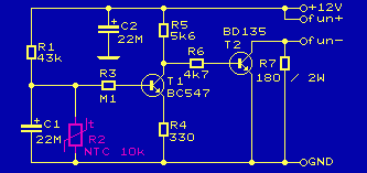  Analogov regultor otek s dvojic bipolrnch tranzistor.