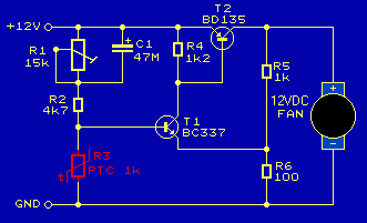  Analogov regultor otek s komplementrn dvojic bipolrnch tranzistor.