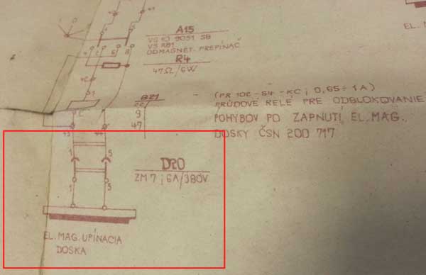 Detail pipojen magnetky k DM2.3E.