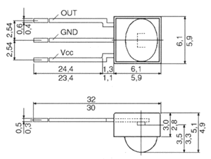 Obr.8 Popis pouzdra infrapijmae SFH5110