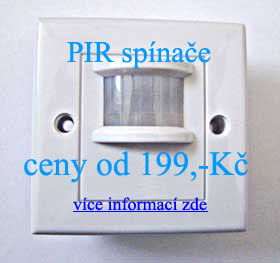 PIR1E, PIR1RF, PIR2RF - detektory pohybu a spnae. Vce informac po kliknut...